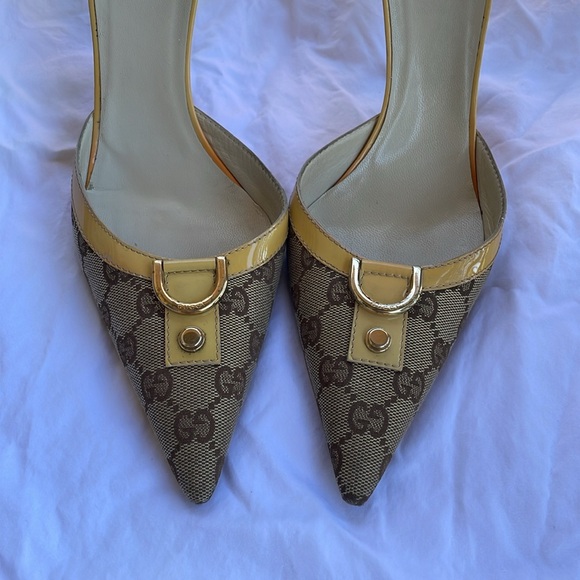 Gucci sand Tess leather pumps - Picture 10 of 16